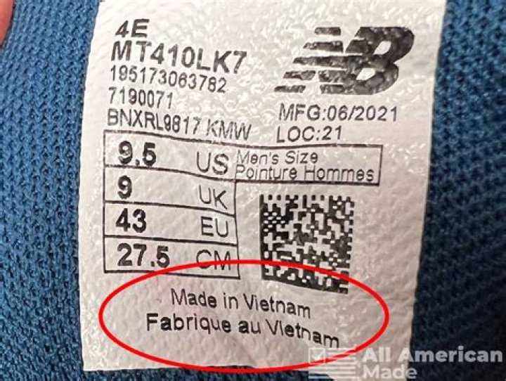 Are New Balance shoes made in Vietnam?
