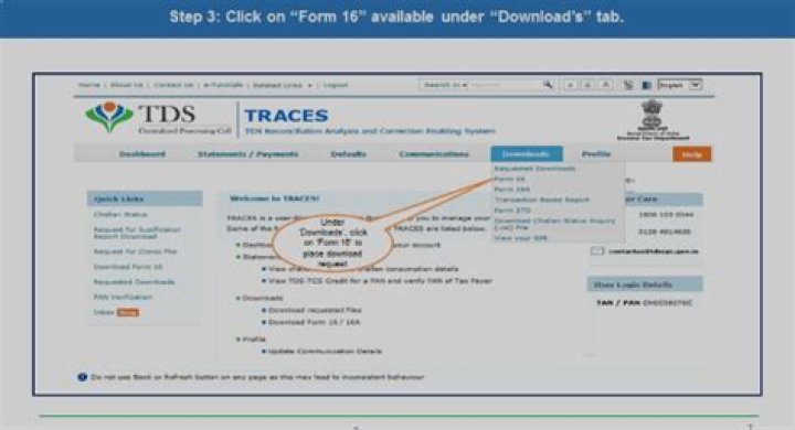 Can I get Form 16 from income tax website?