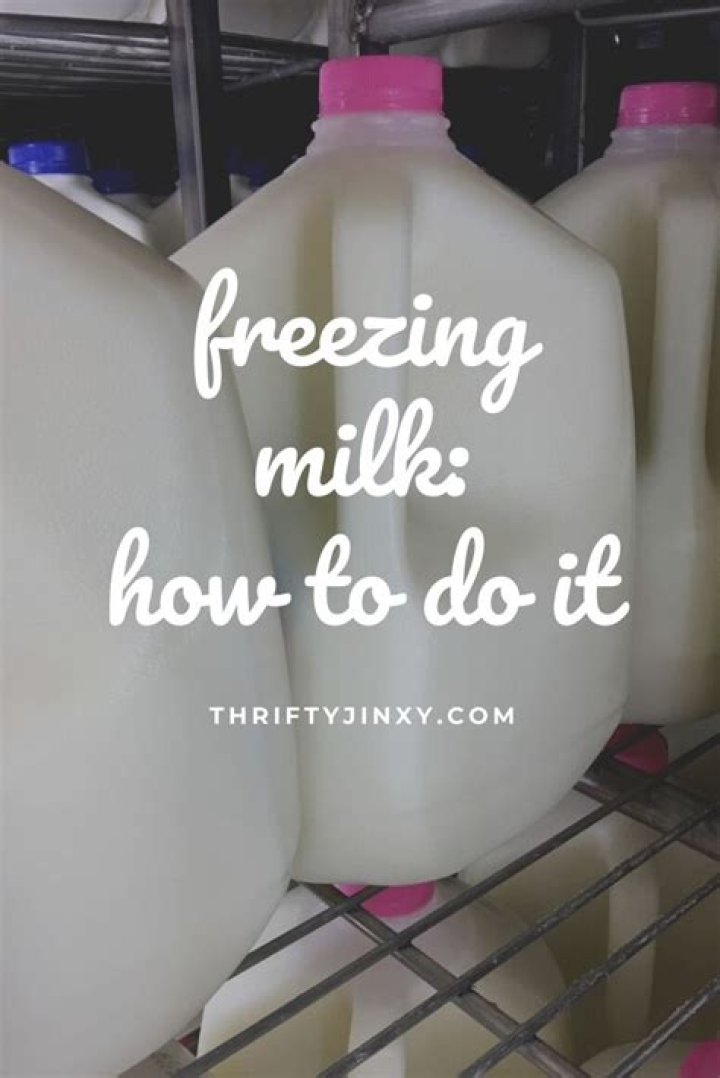 Can you freeze a gallon of milk?