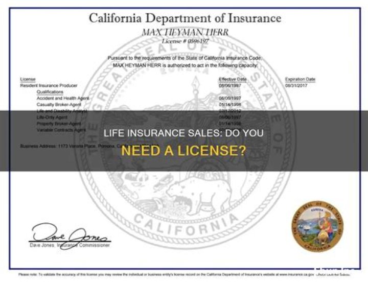 Do you need a license to sell insurance?