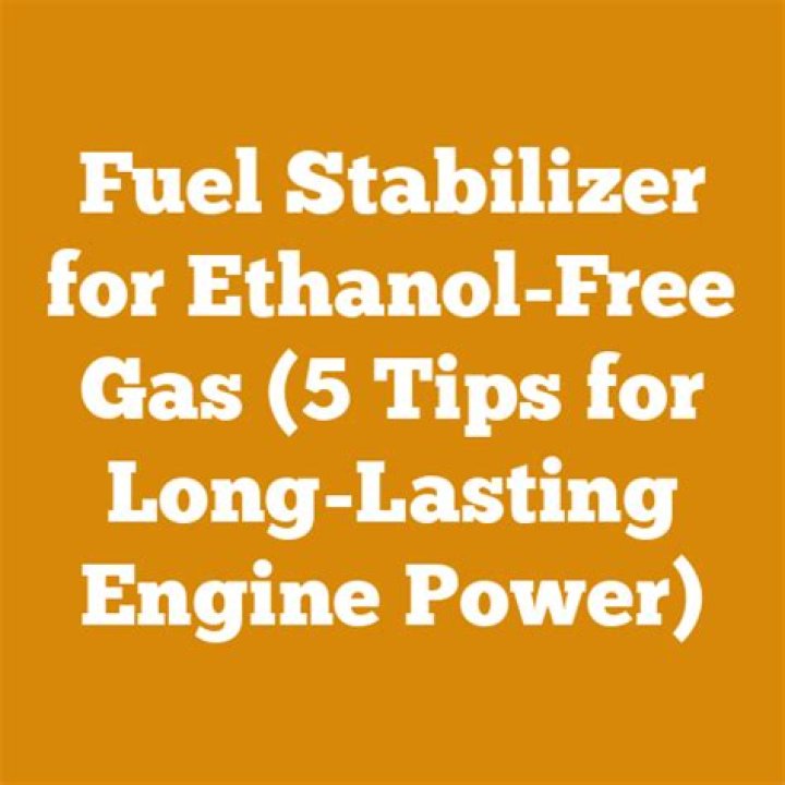 Do you need stabilizer in ethanol free gas?