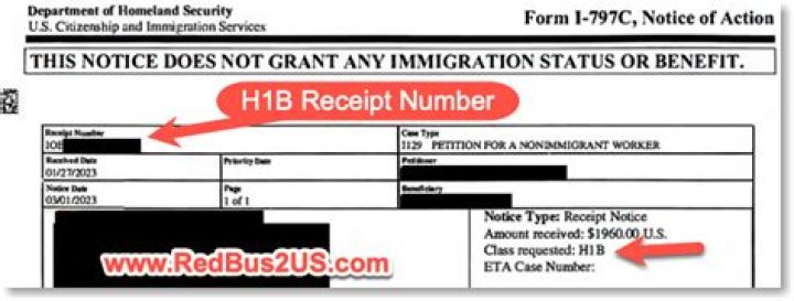 How can I get my h1b receipt number?