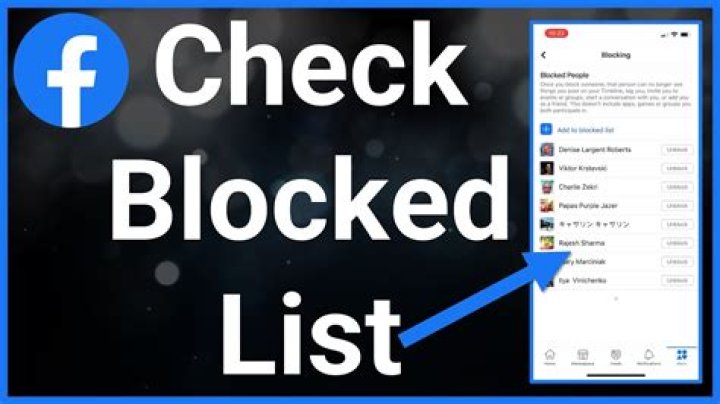 How can I see my blocked list on Facebook Mobile?
