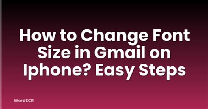 How do I change font size in Gmail on iPhone?