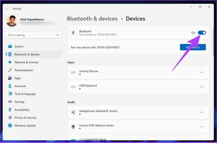 How do I change the Bluetooth on my laptop?