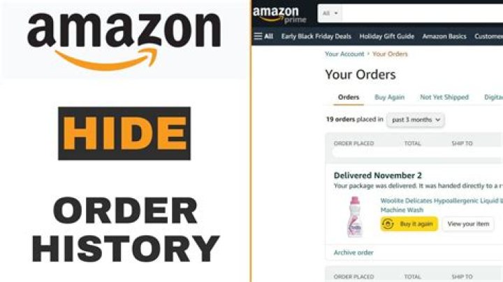 How do I hide an order on Amazon 2018 app?