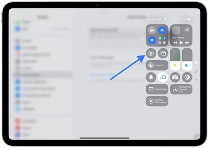 How do I lock screen rotation on iPad pro?