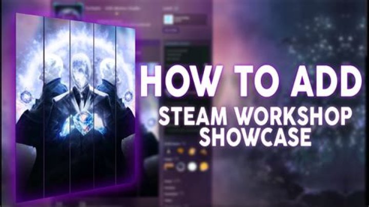 How do I make a long artwork showcase on steam?