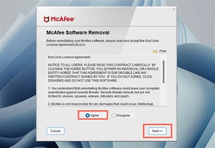 How do I remove McAfee from managed mode?