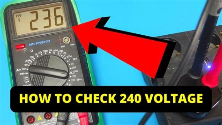 How do I test 240 volts with a multimeter?