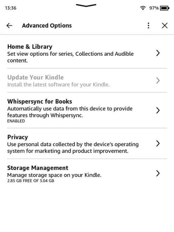 How do I update my Kindle voyage?