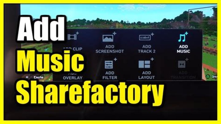 How do I upload music to SHAREfactory?