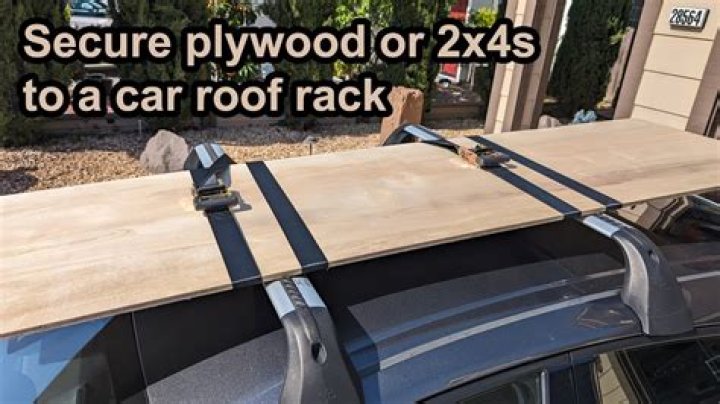 How do you attach plywood to roof of car?
