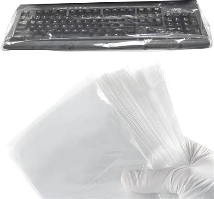 How do you clean a plastic keyboard cover?