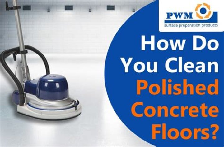 How do you clean polished concrete floors?