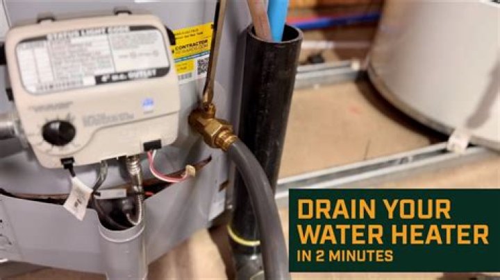 How do you drain water from a radiator heating system?