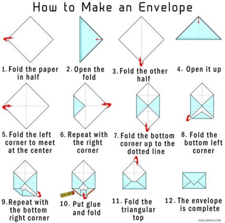 How do you make an envelope out of a sheet of paper?
