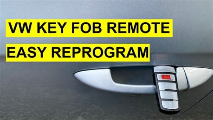 How do you reset a VW key fob with one key?