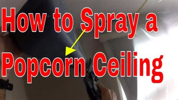 How do you spray popcorn texture?