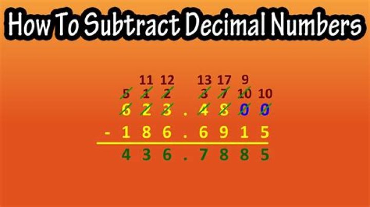 How do you subtract decimal numbers?