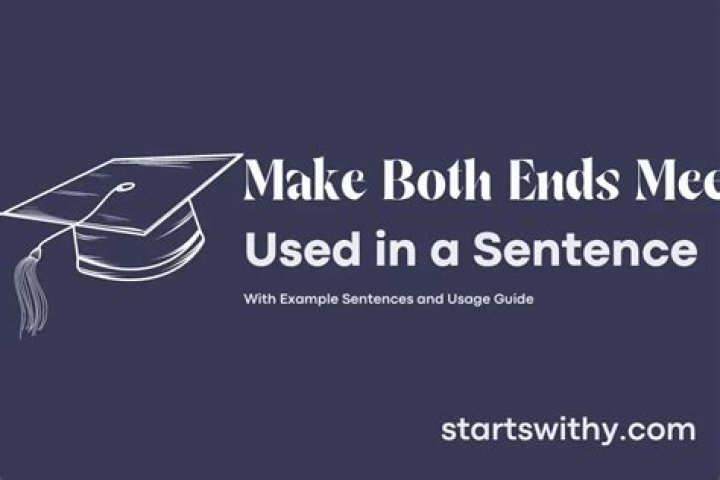 How do you use make ends meet in a sentence?