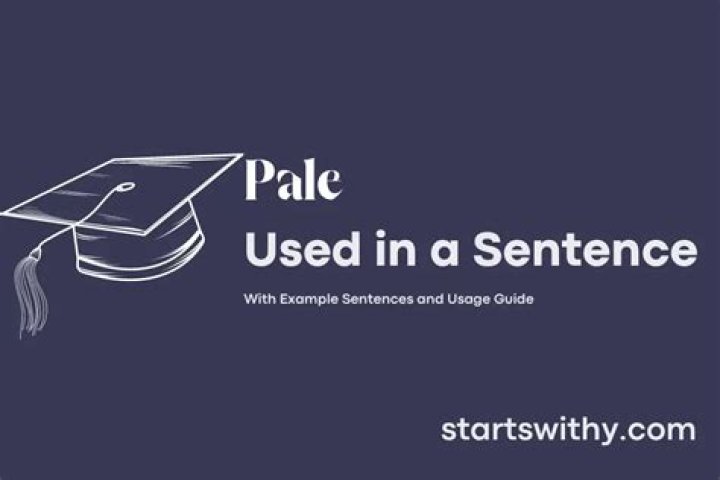 How do you use the word pale in a sentence?