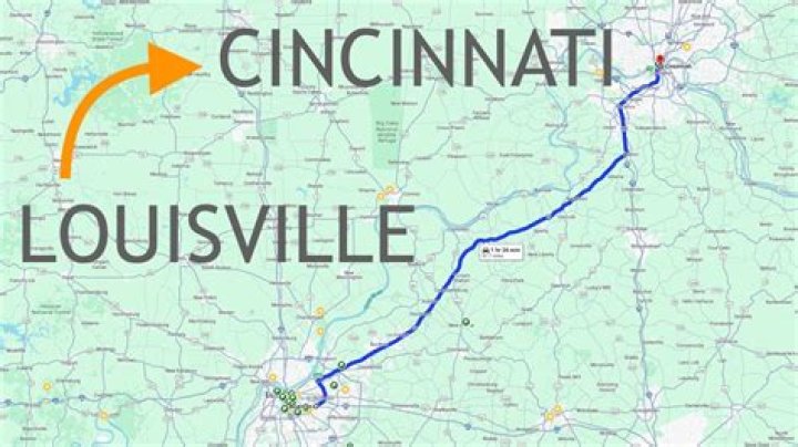How long is it from Cleveland to Cincinnati?
