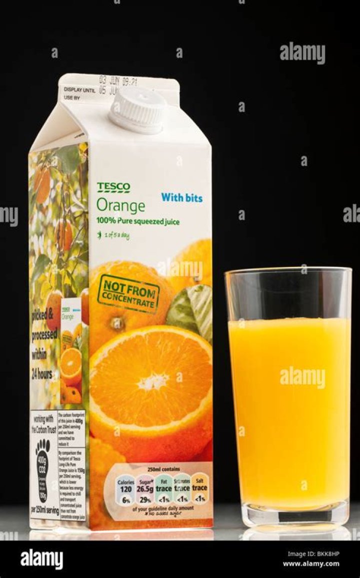 How many oranges are in a carton of orange juice?
