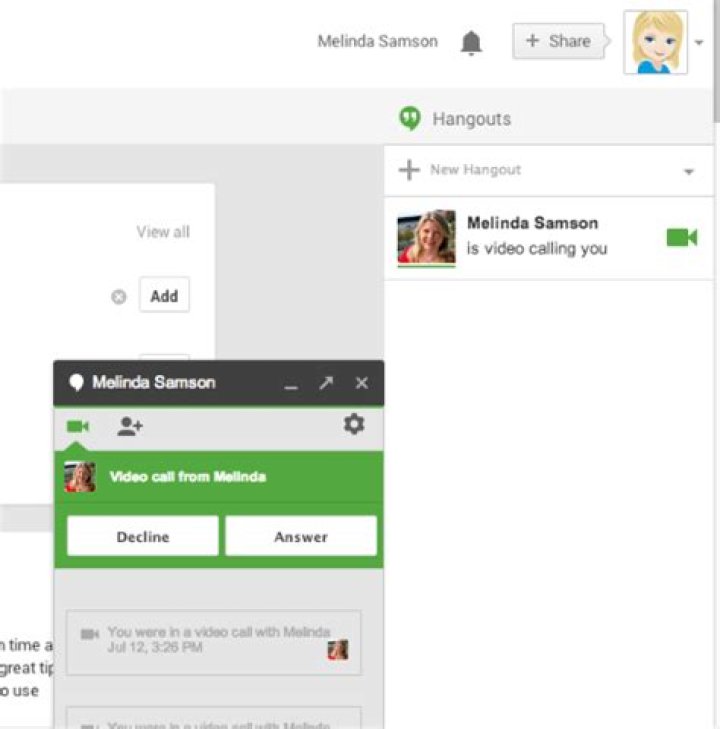 How many people can join a Google Hangout video call?