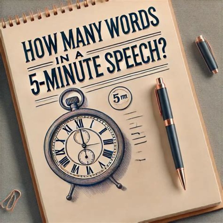 How many words are in a 5 minute speech?