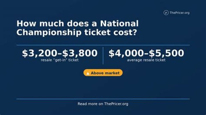 How much do tickets to the National Championship cost?