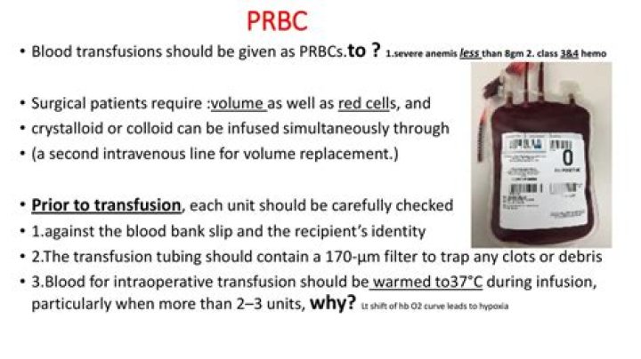 How much is a unit of PRBC?