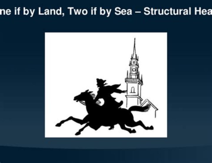 Is it true if one by land two if by sea?
