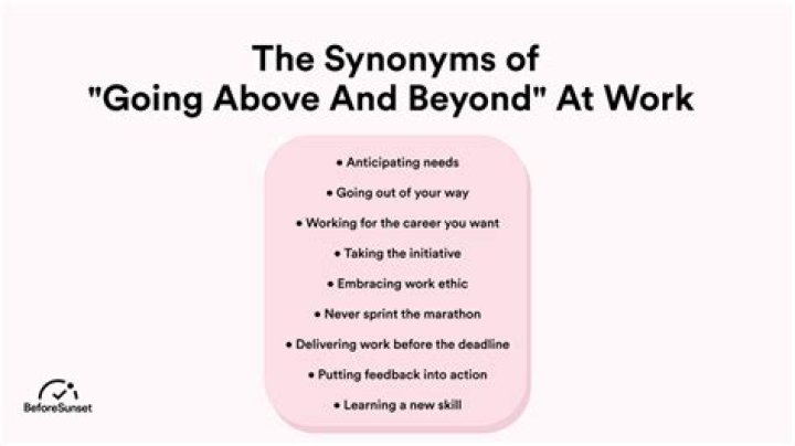 What's another word for above and beyond?
