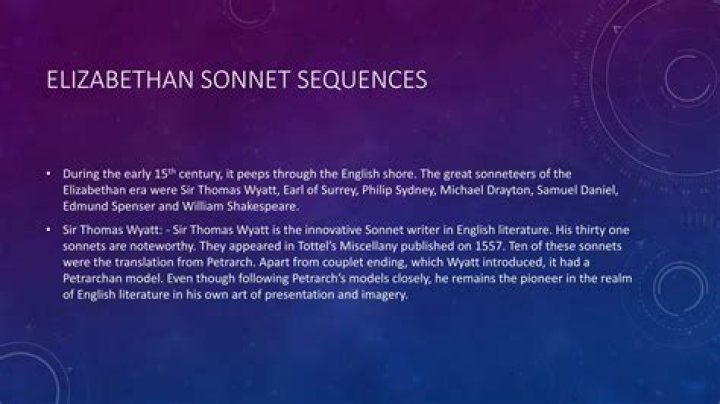 What are Elizabethan sonnets?