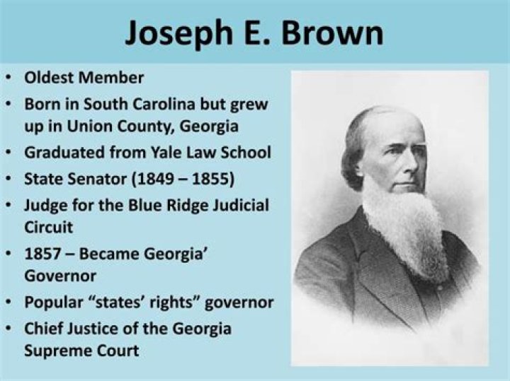What did Joseph E Brown do?