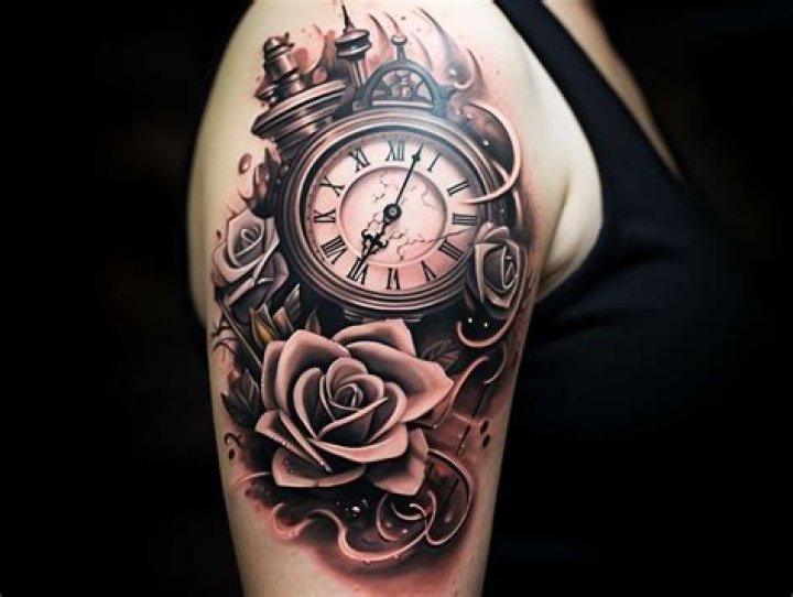 What does a clock tattoo symbolize?