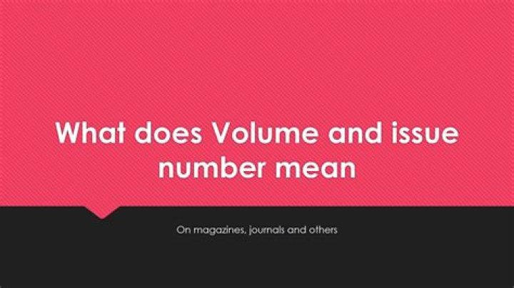 What does issue number mean?