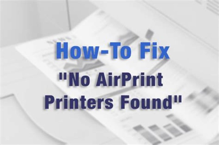 What does it mean when it says no air Printers found?