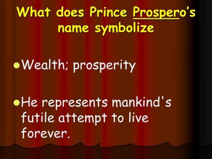 What does the Prince Prospero symbolize?
