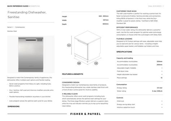 What does u6 mean on a Fisher & Paykel dishwasher?