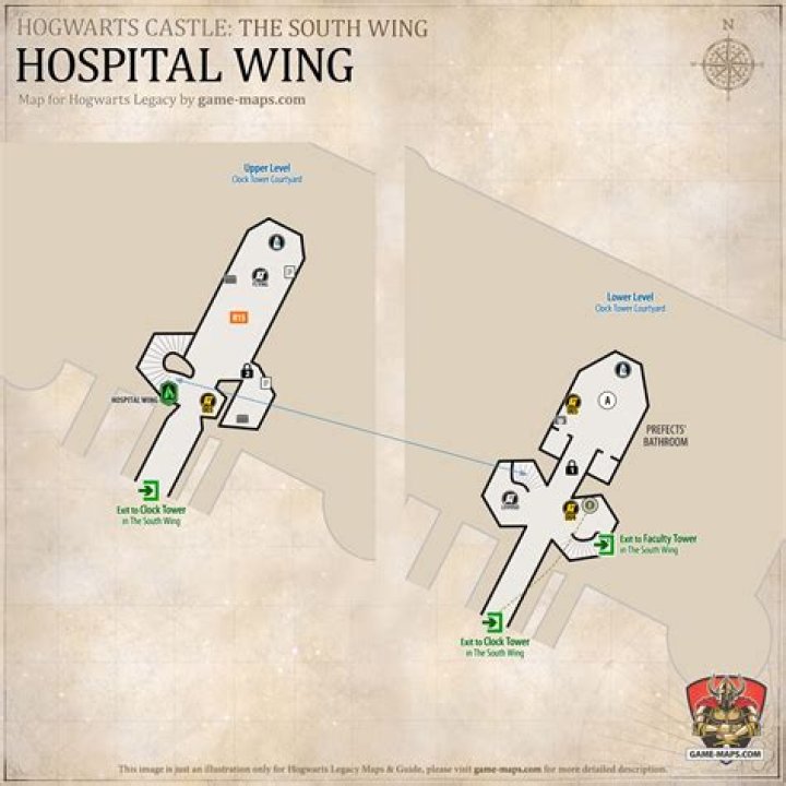 What floor is the hospital wing of Hogwarts?