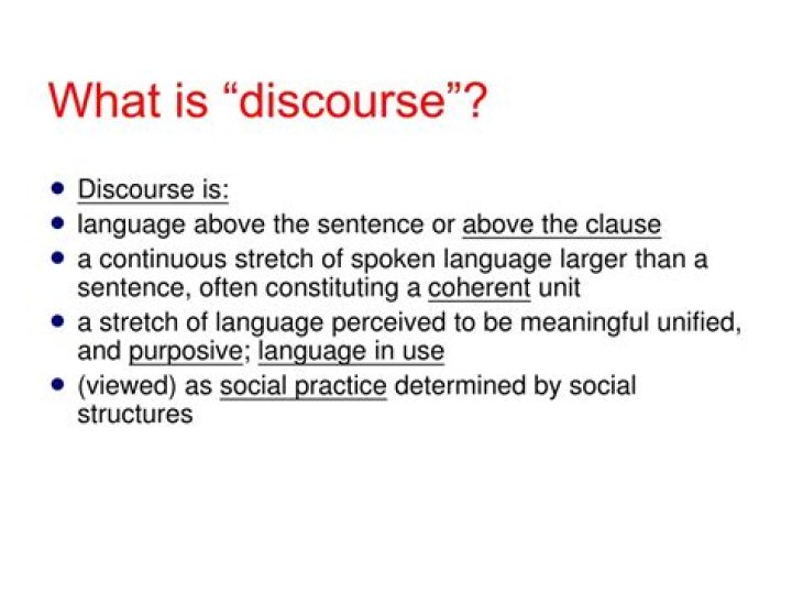 What is a discourse?