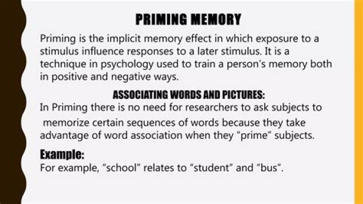 What is priming memory? | ContextResponse.com