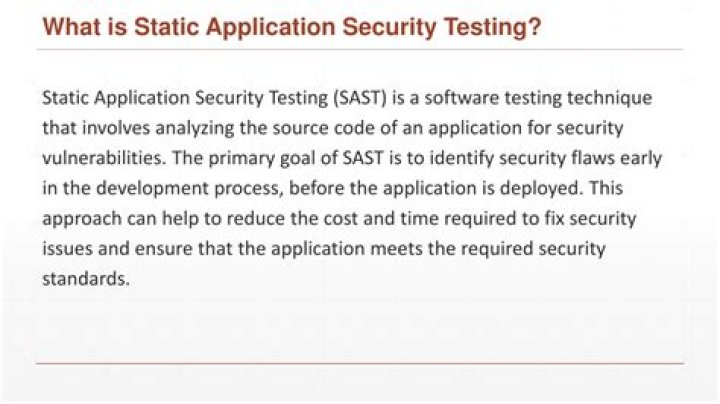 What is static application security testing?