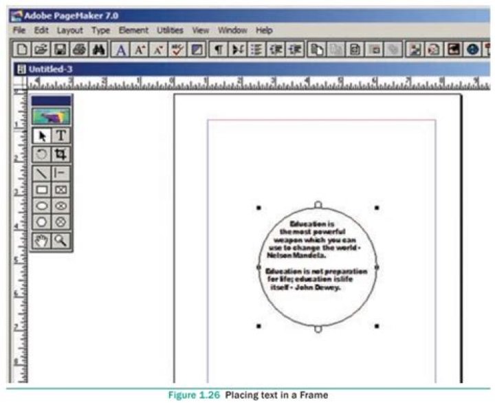 What is text in PageMaker?