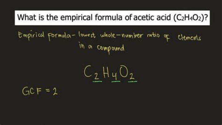 What is the empirical formula for c2h4o2?