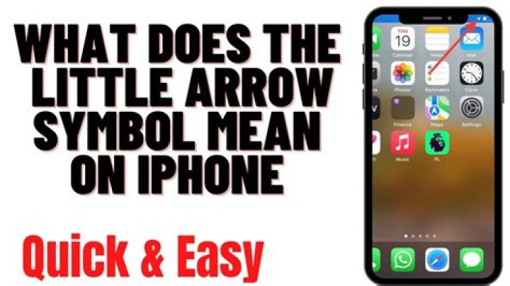 What is the little arrow on my iPhone screen?