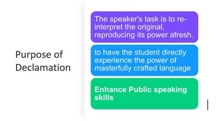 What is the purpose of declamation?
