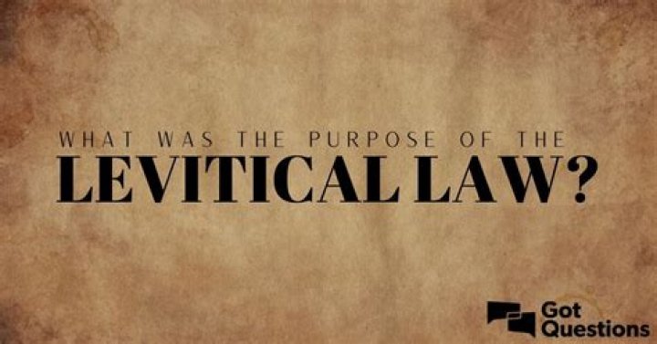 What is the purpose of the Levitical law?